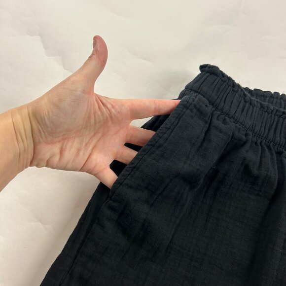 Old Navy Black Cotton Gauze Wide Leg Lounge Pant XS - Picture 3 of 7